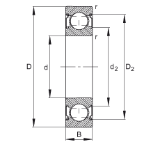 S 6000-C-2Z, ăȲYC  DIN 625-1 ˜ʵҪߴ磬ɂg϶ܷ