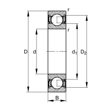 S 61803-2RSR, (j) DIN 625-1 ˜ʵҪߴ, ɂȴܷ