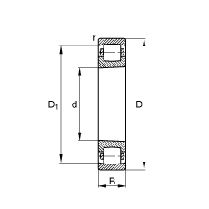 ΝLS 20207-K-TVP-C3,  DIN 635-1 ˜ʵҪߴ, FףF 1:12